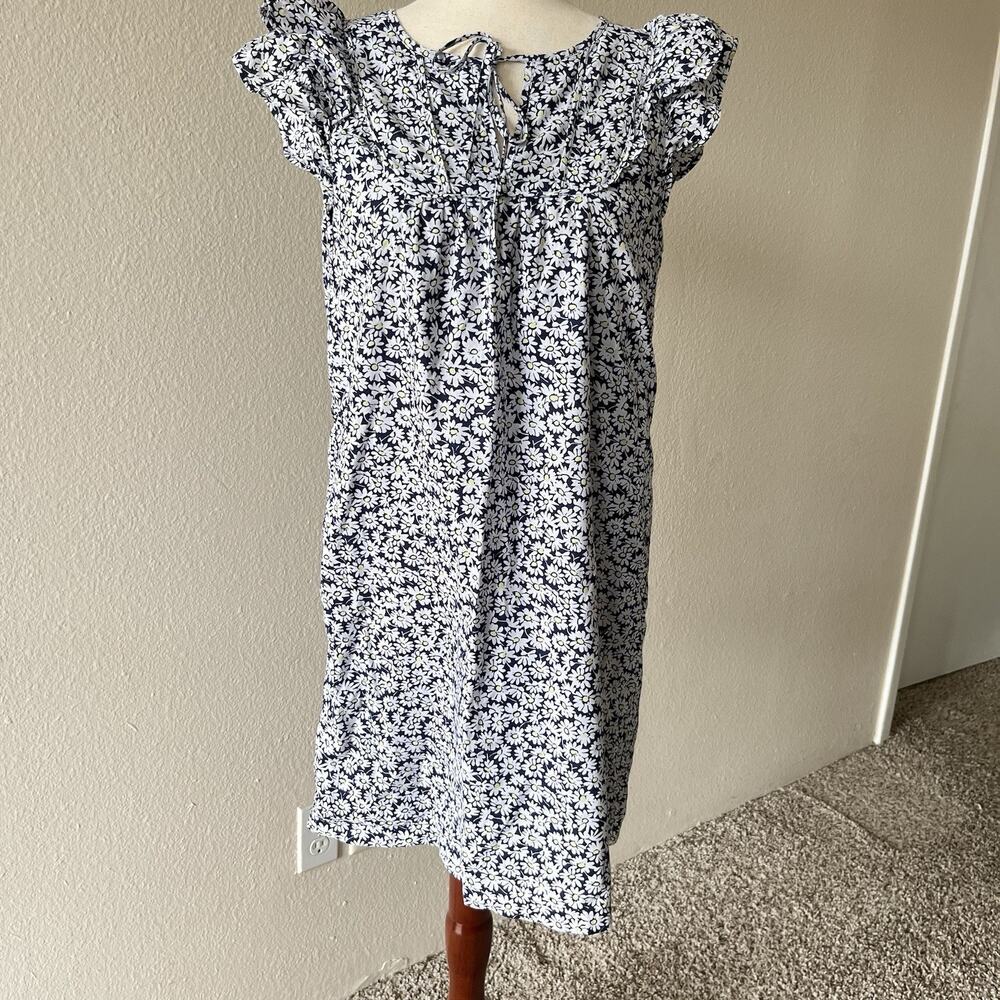 J Crew Factory 4 Daisy Cotton Flutter Sleeve Dress Peasant Cottagecore Preppy